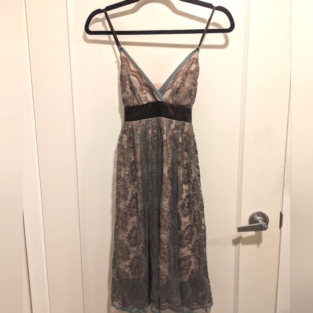 NWOT Pink Ice Blue & Teal Lace Dress